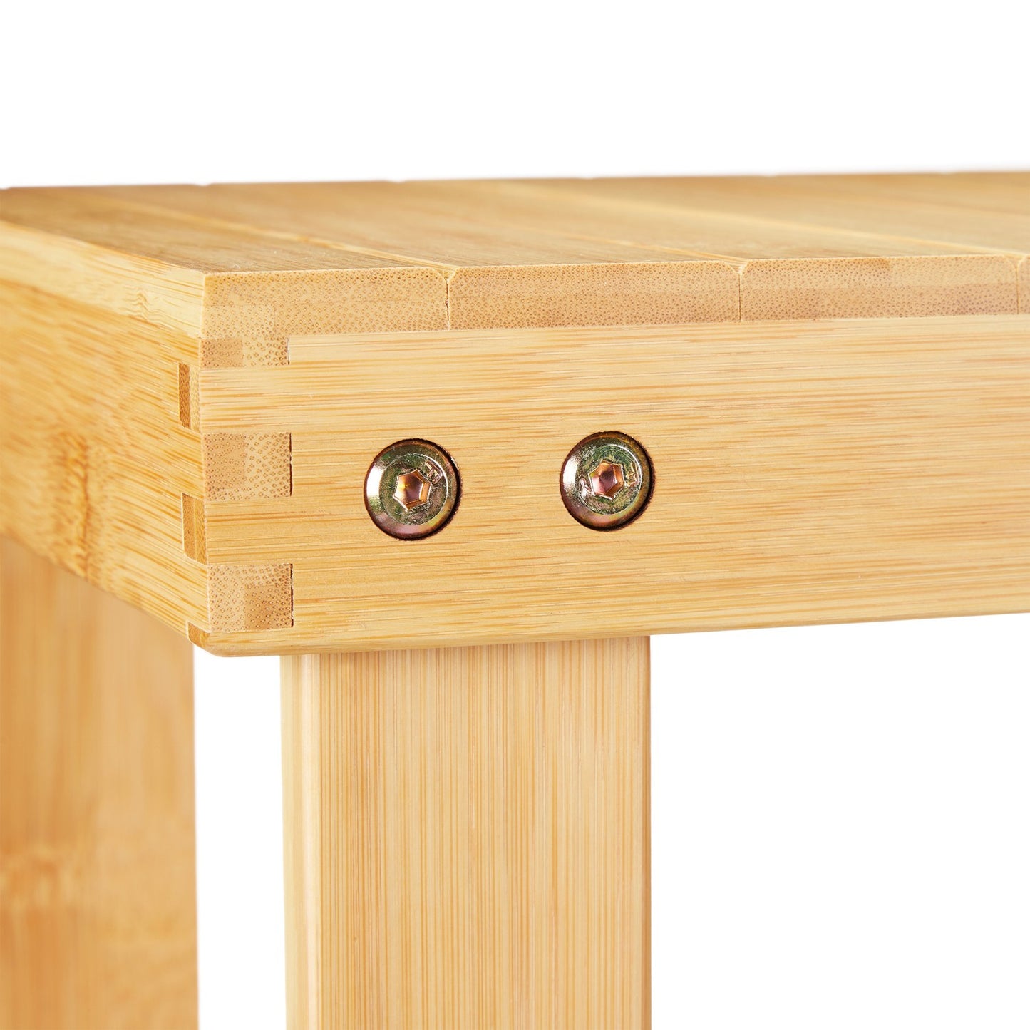 Bamboo shoe rack with bench
