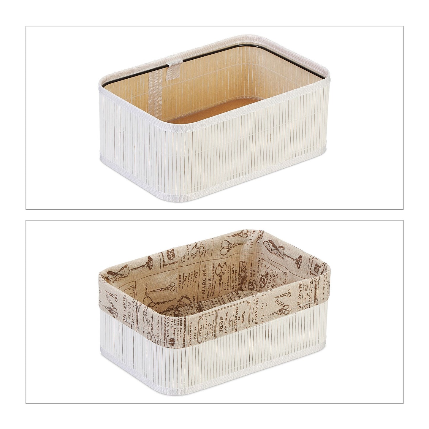 Bamboo storage basket - set of 3