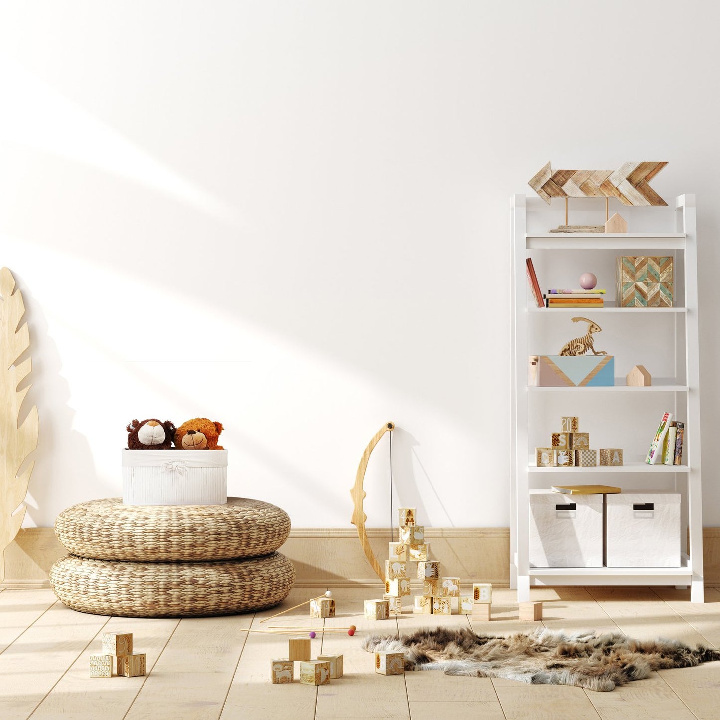 Bamboo storage baskets set of 4
