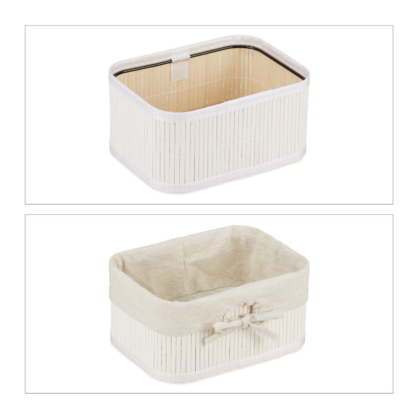 Bamboo storage baskets set of 4