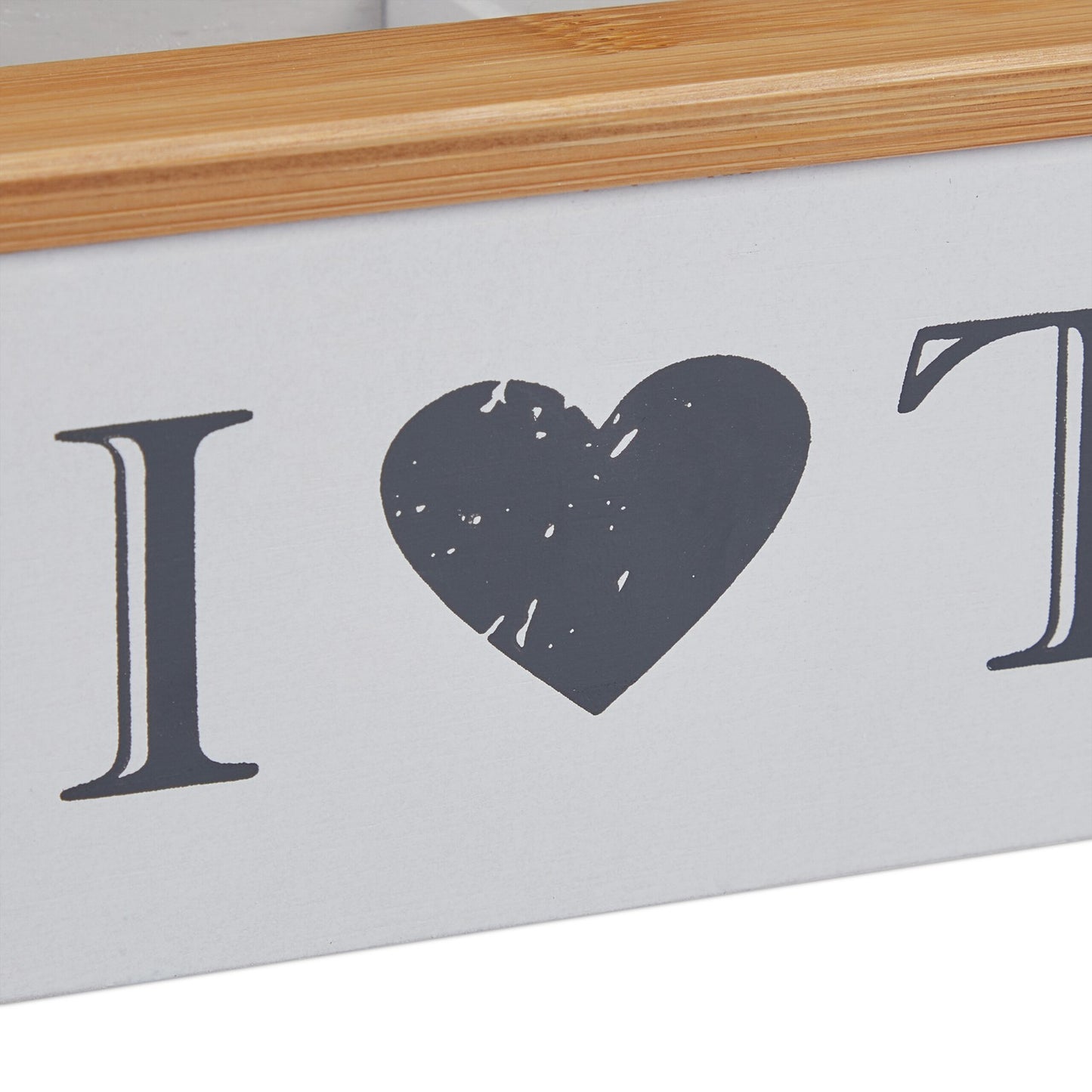 Bamboo tea box with 6 compartments