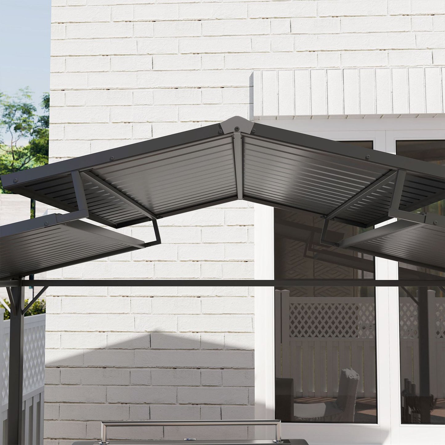 Waterproof barbecue pavilion with UV protection - 250x160x250cm