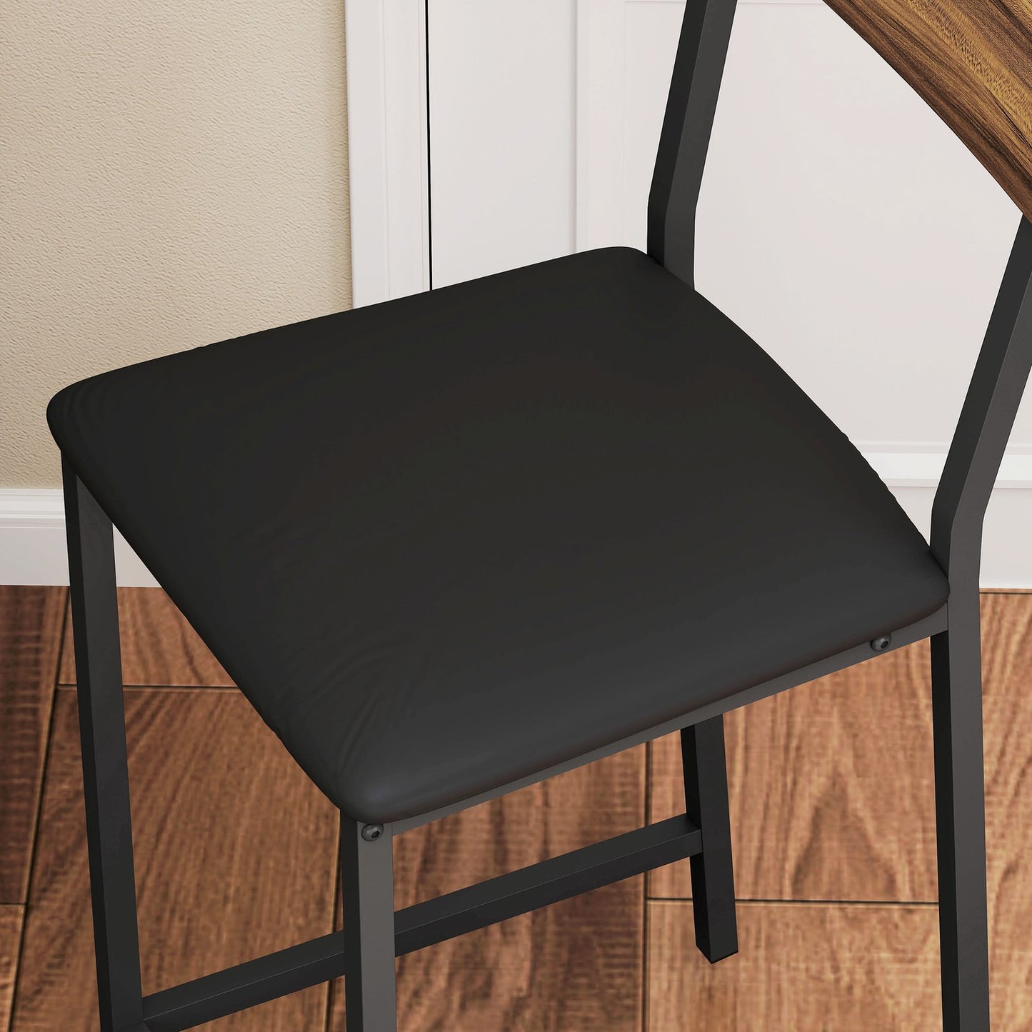 3-piece bar table set with wine rack and glass holder