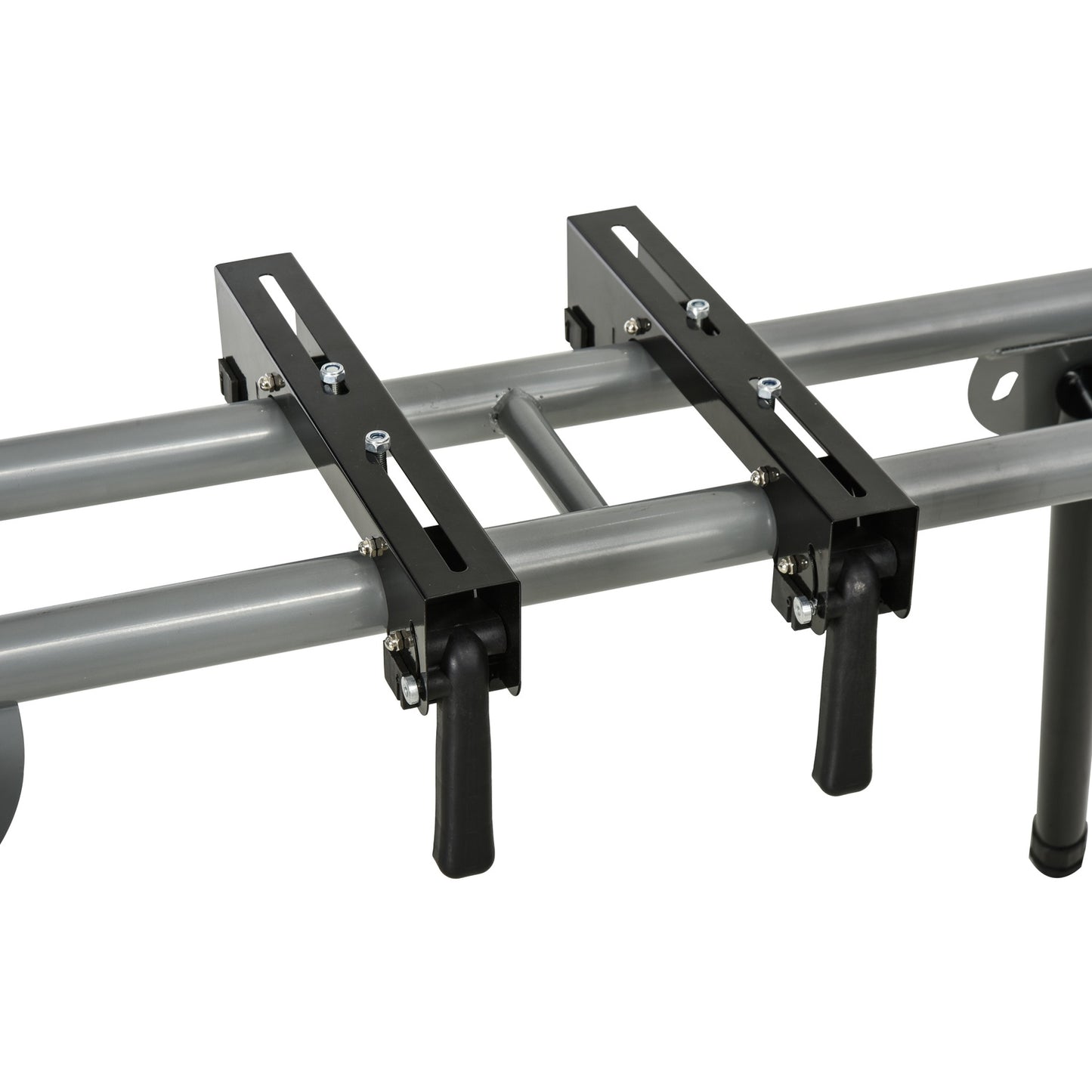 Cross-cut saw base frame with side extension, 123.5-245 cm