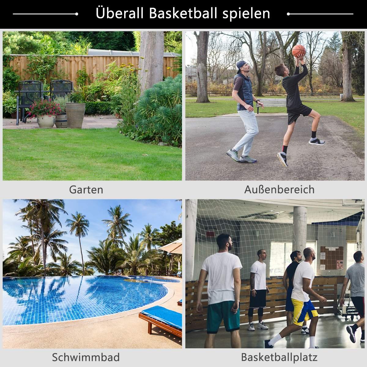 Basketball stand, basketball hoop, portable basketball system, 200-305 cm