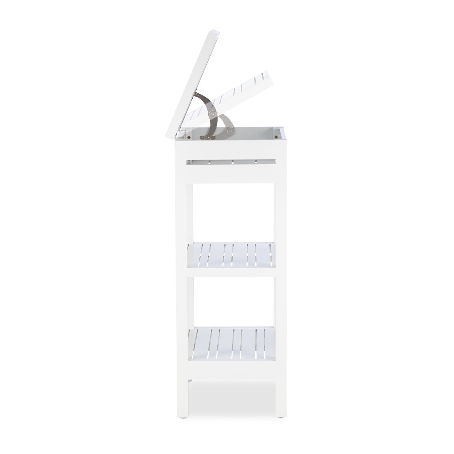 Bathroom shelf bamboo white