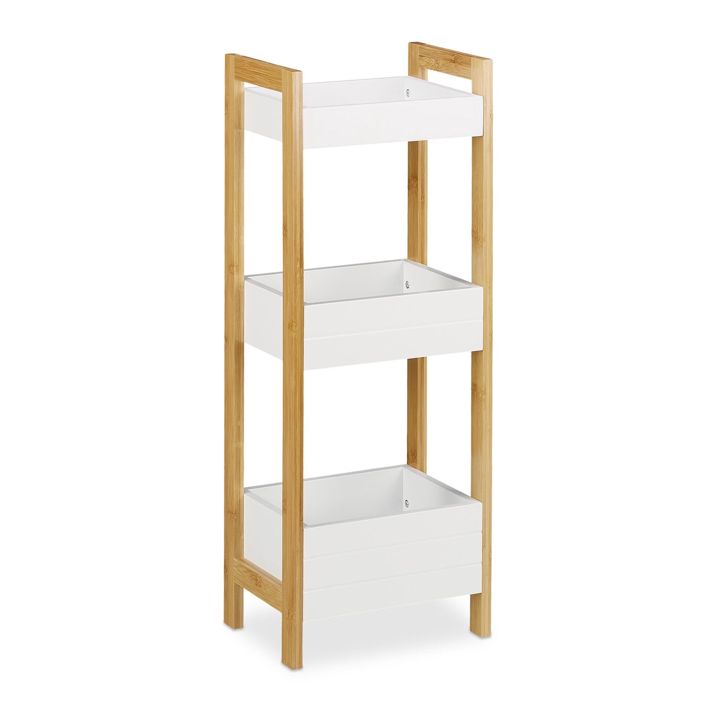 Bathroom shelf with 3 baskets