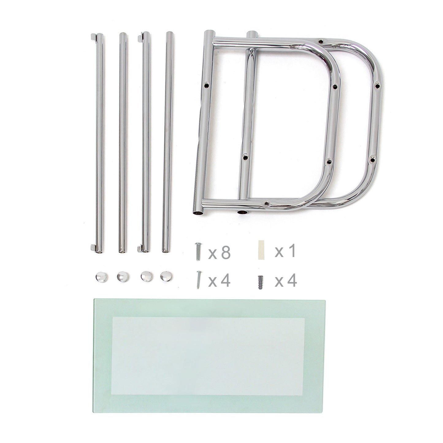 Bathroom shelf with towel rack