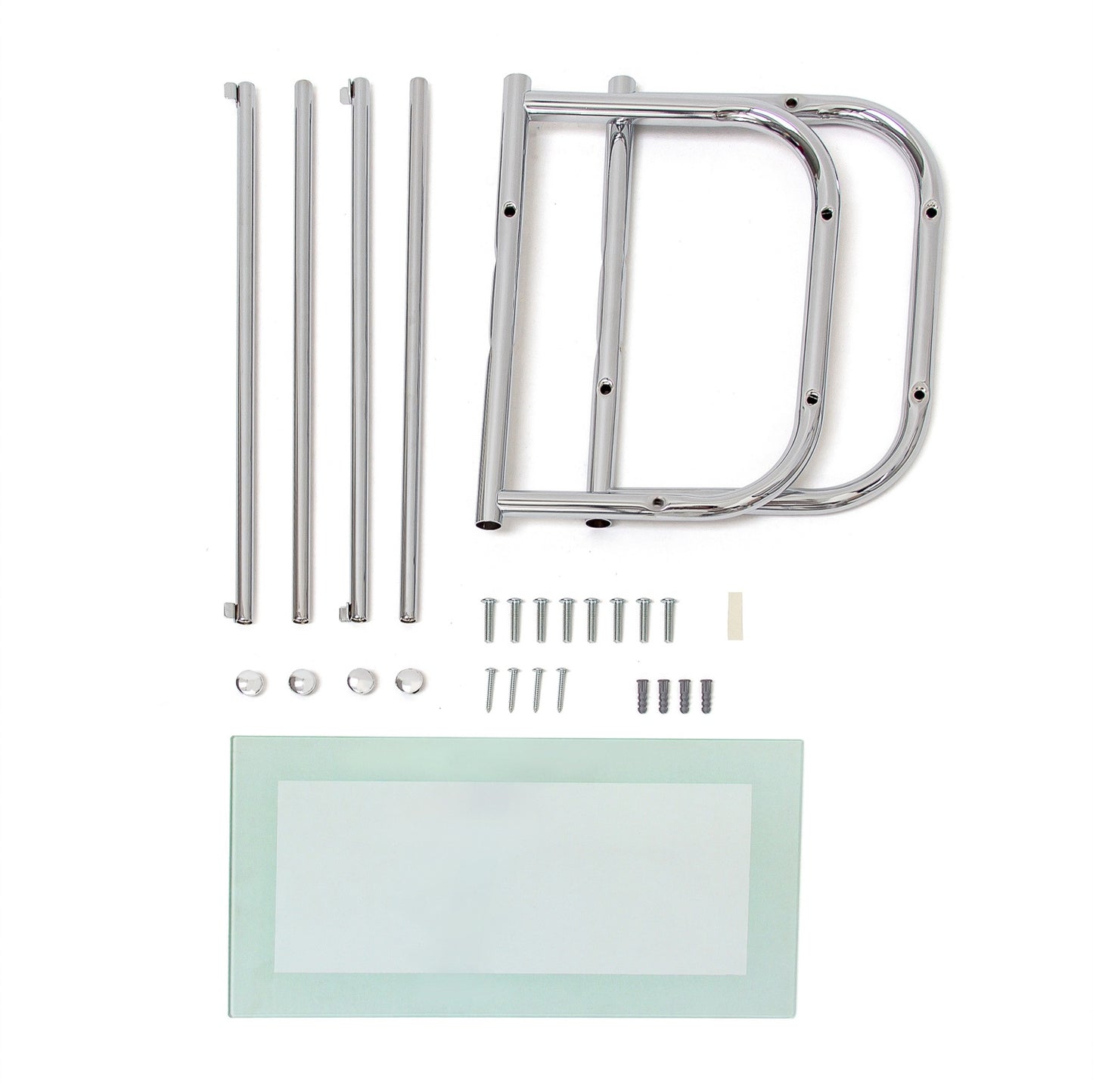 Bathroom shelf with towel rack
