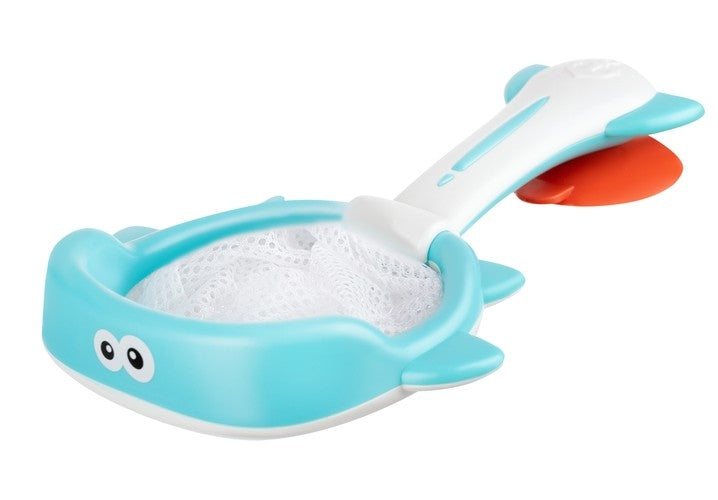 Bath toys with a strainer