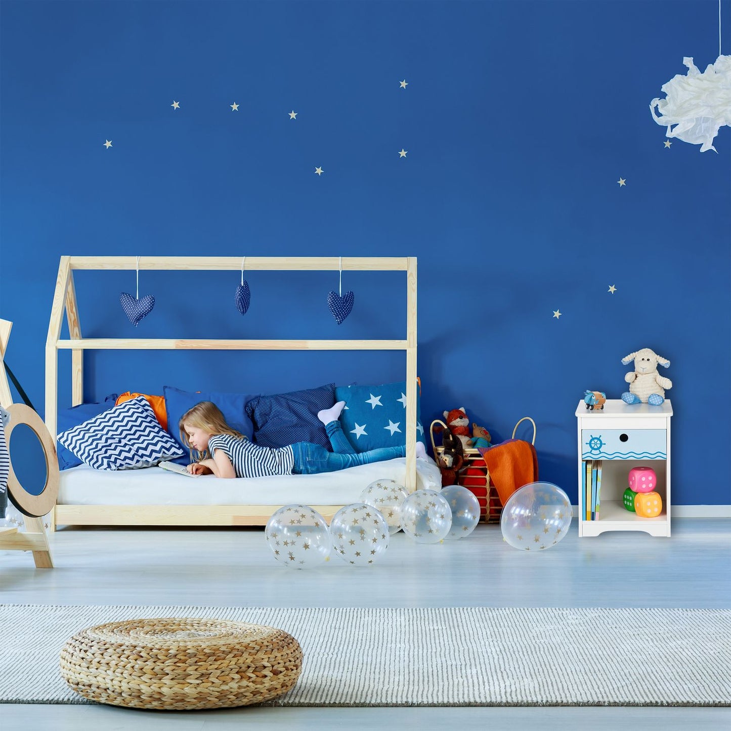 Bedside table for children with drawer