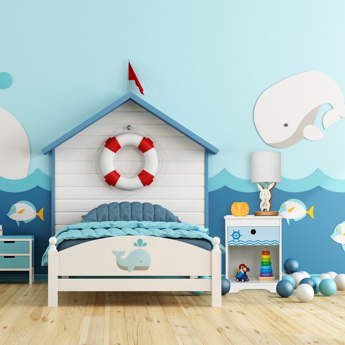 Bedside table for children with drawer