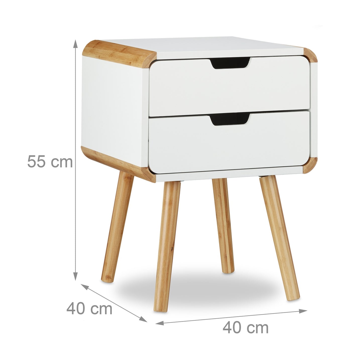 Bedside table with 2 drawers