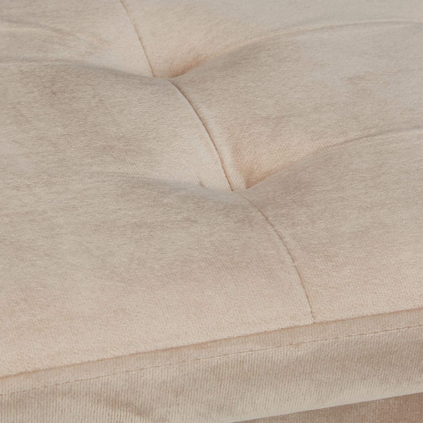 Bench with velvet cover and wooden feet