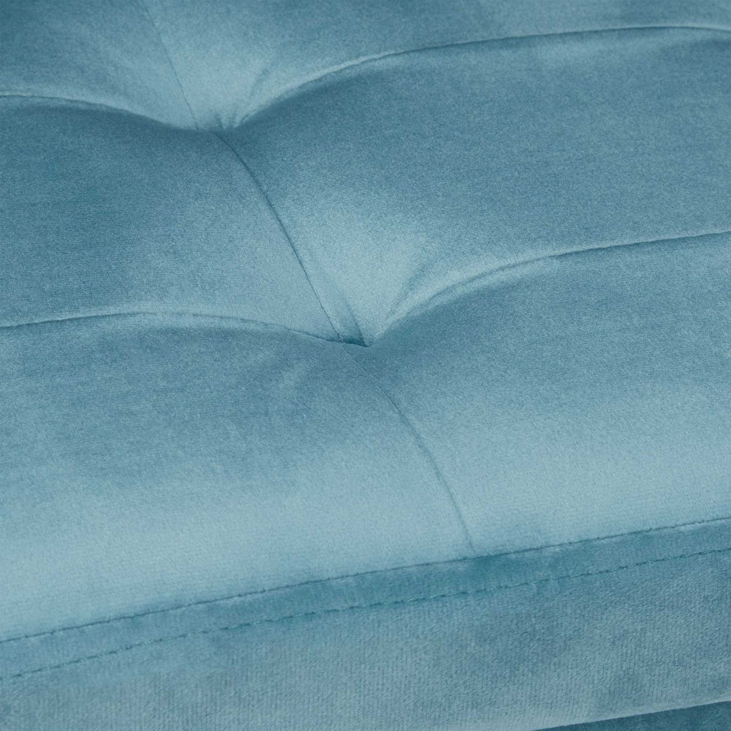 Bench with velvet cover and wooden feet