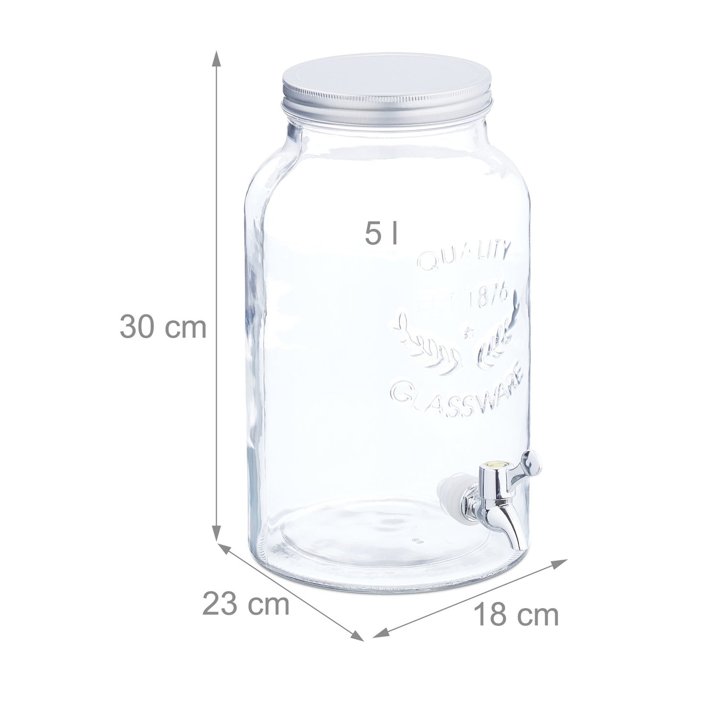 Beverage dispenser 5 L in vintage design
