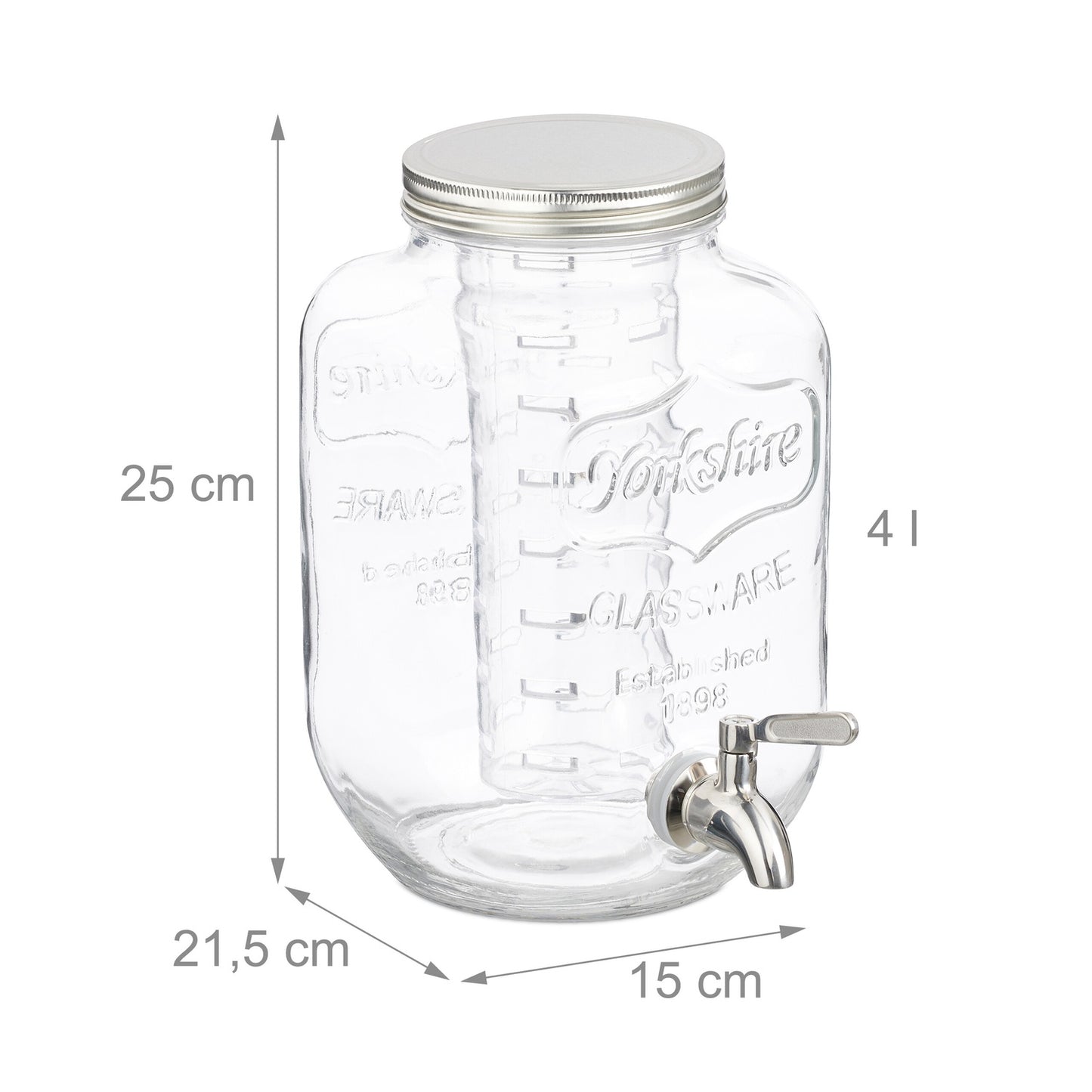 Beverage dispenser with fruit insert 4 L