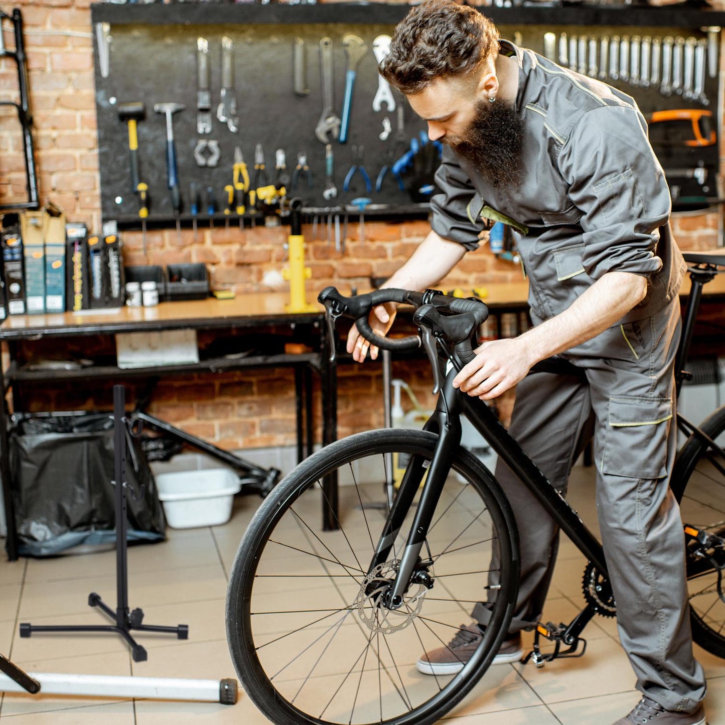 Bicycle rack for rear wheels