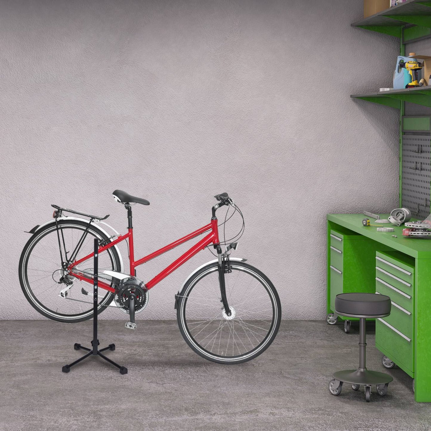 Bicycle rack for rear wheels
