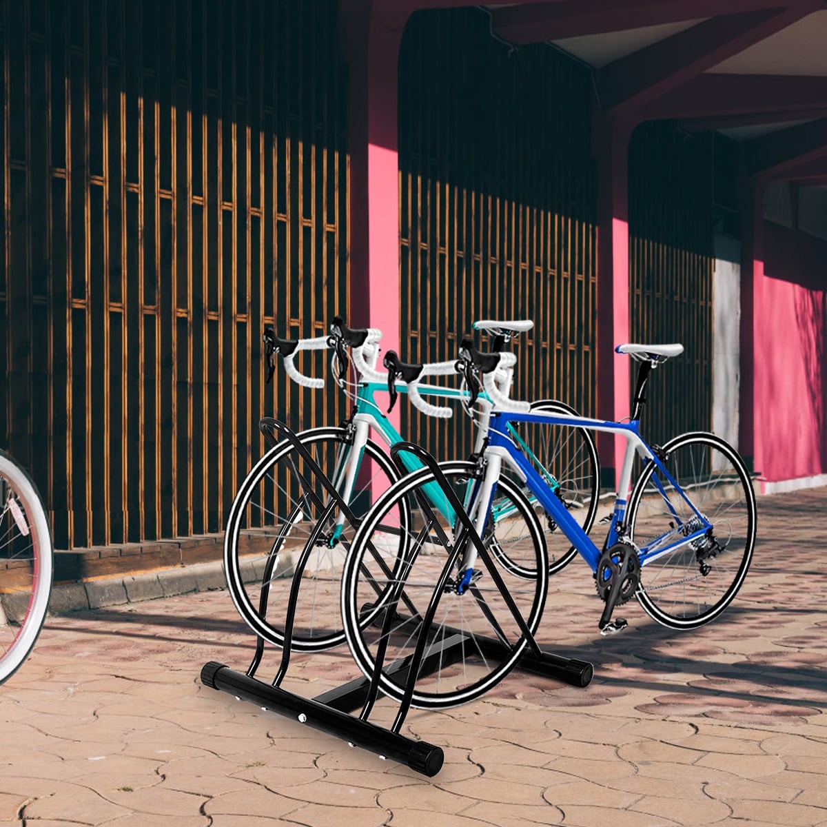 Bike Rack for 2 – Indoor/Outdoor, Steel, Black