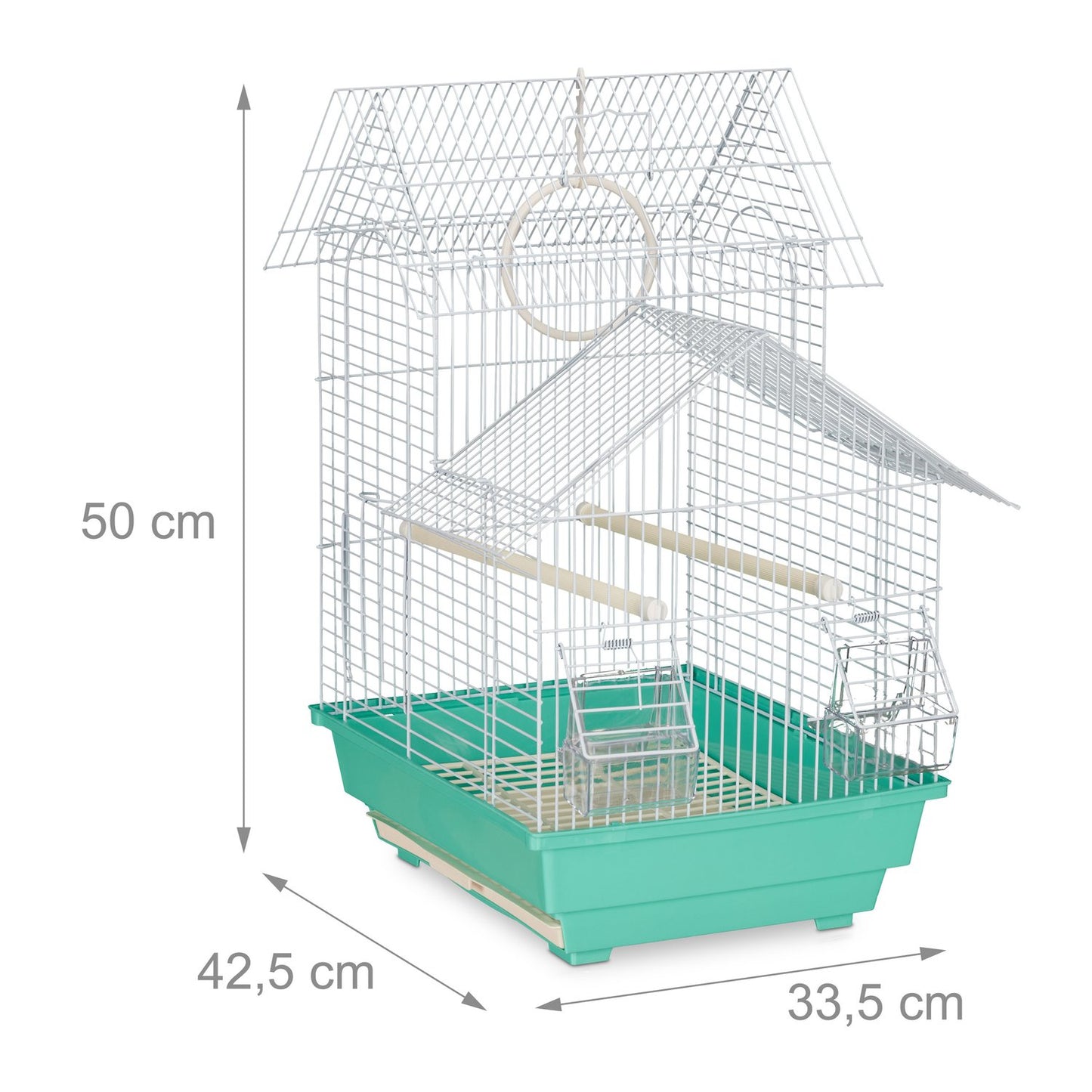 Birdcage with pointed roof