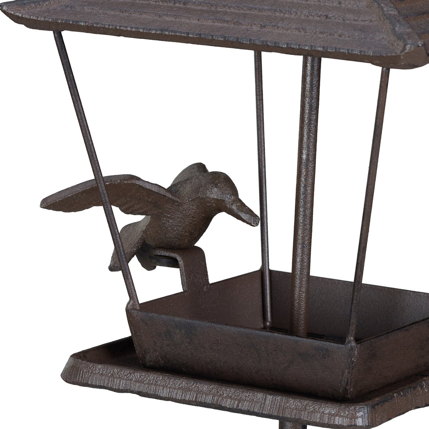 Bird Feeder with Ground Spike, Cast Iron, Open Design