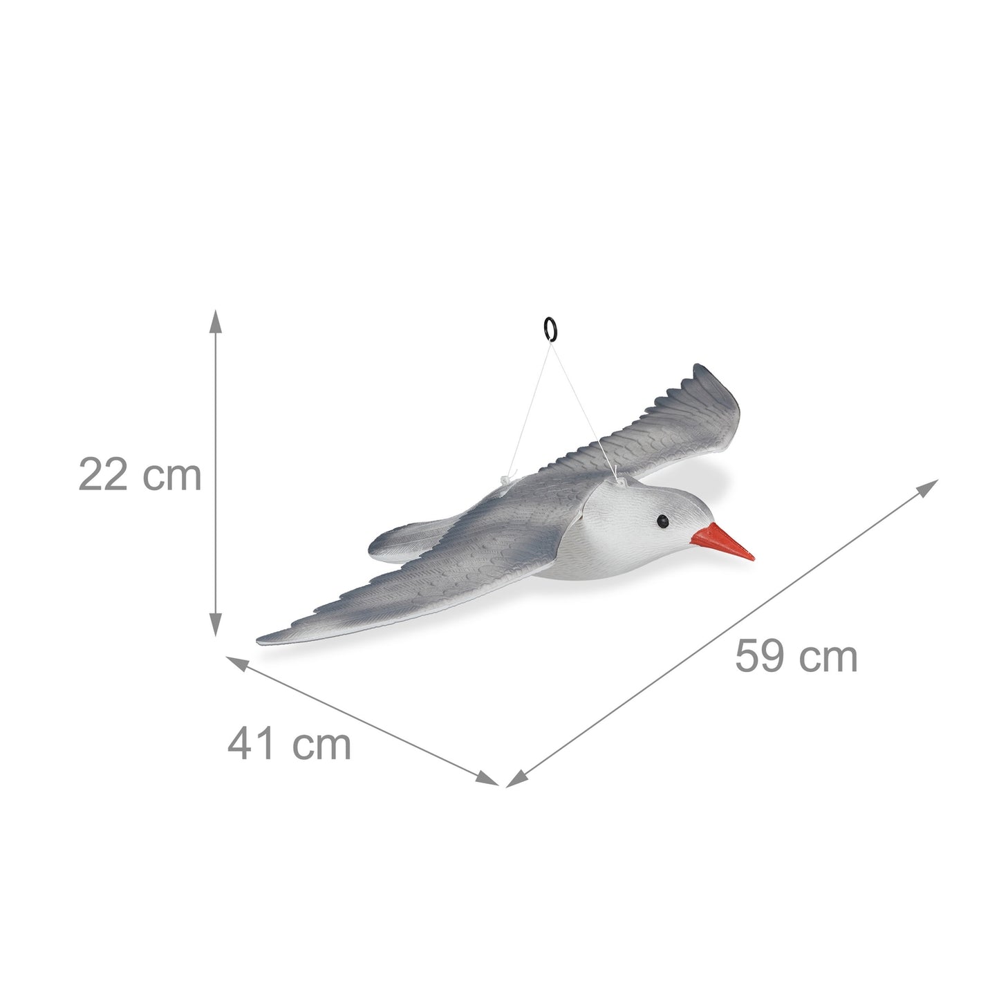 Bird scare seagull flying
