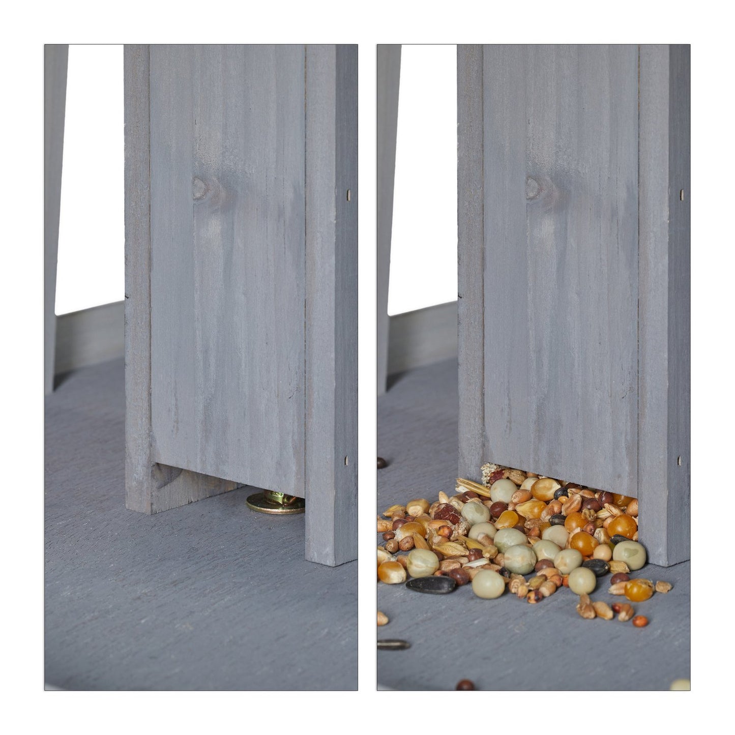 Bird table on post
