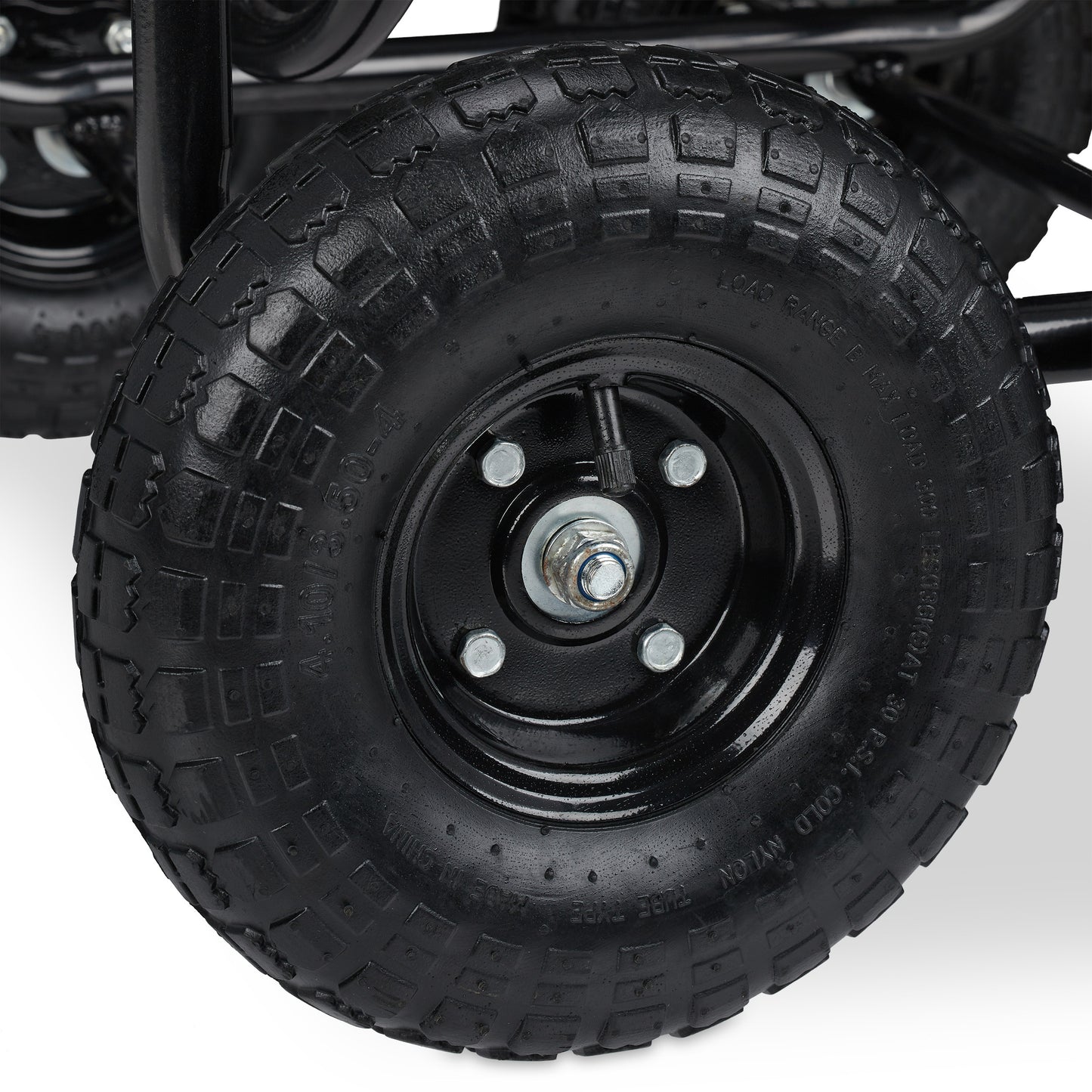 Black 4 Wheel Hose Trolley