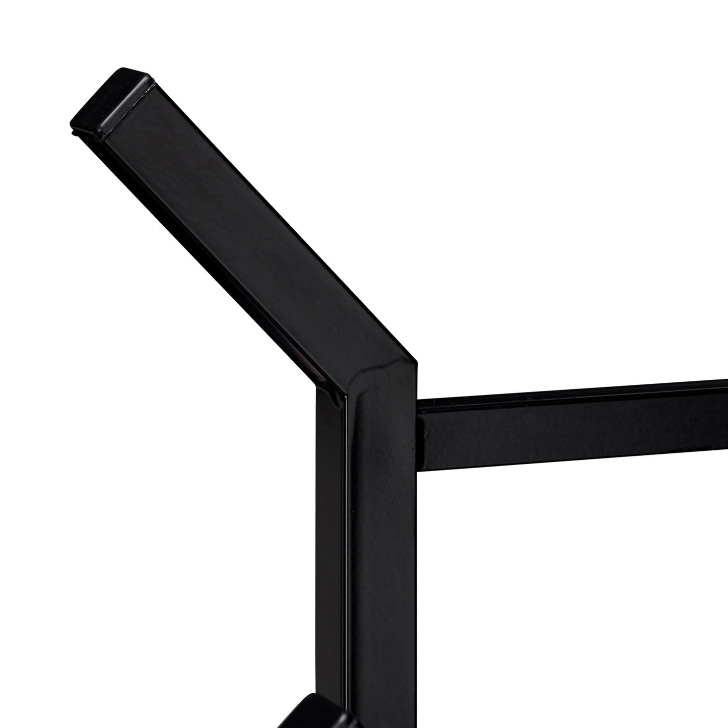 Black Double Rail Towel Rack