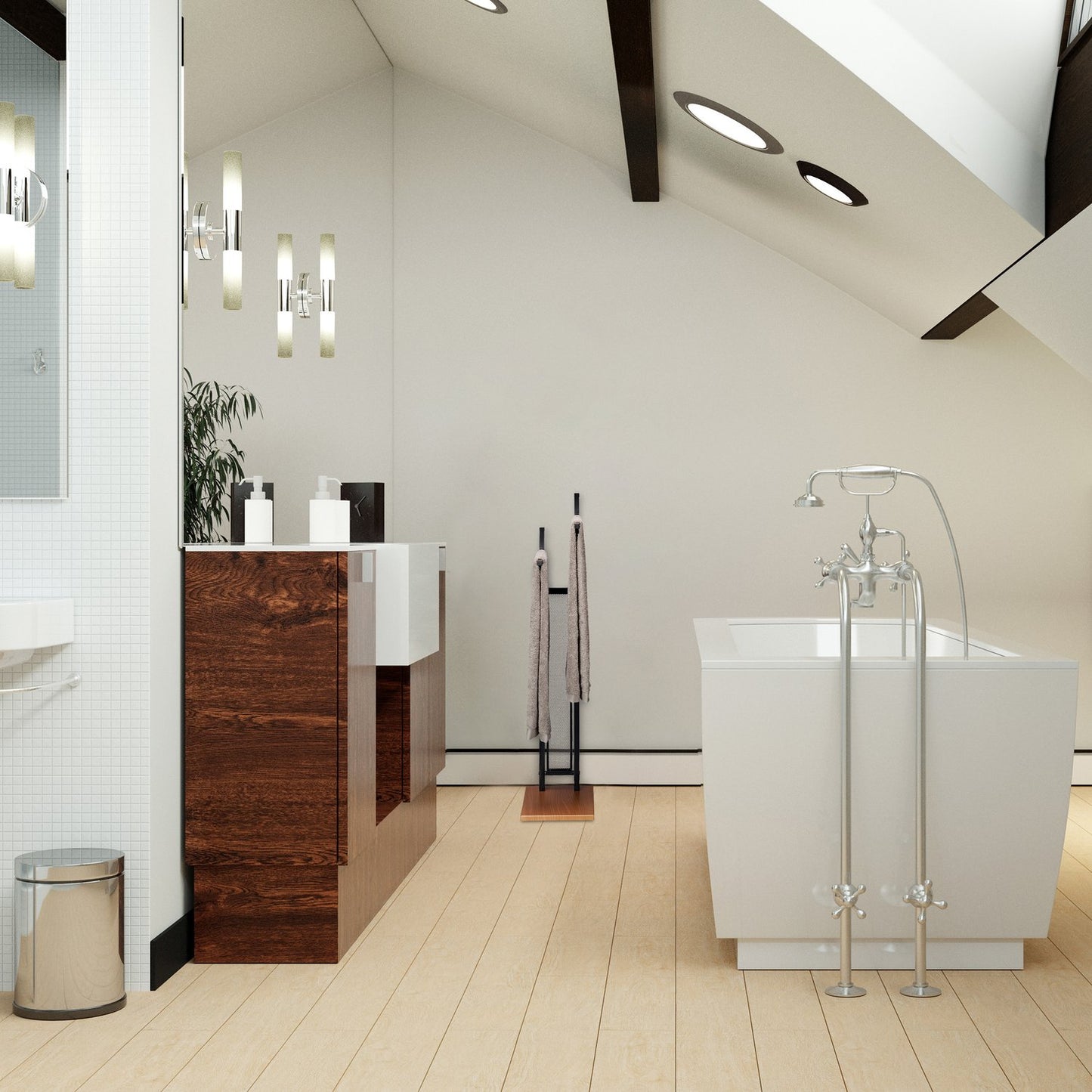 Black Double Rail Towel Rack