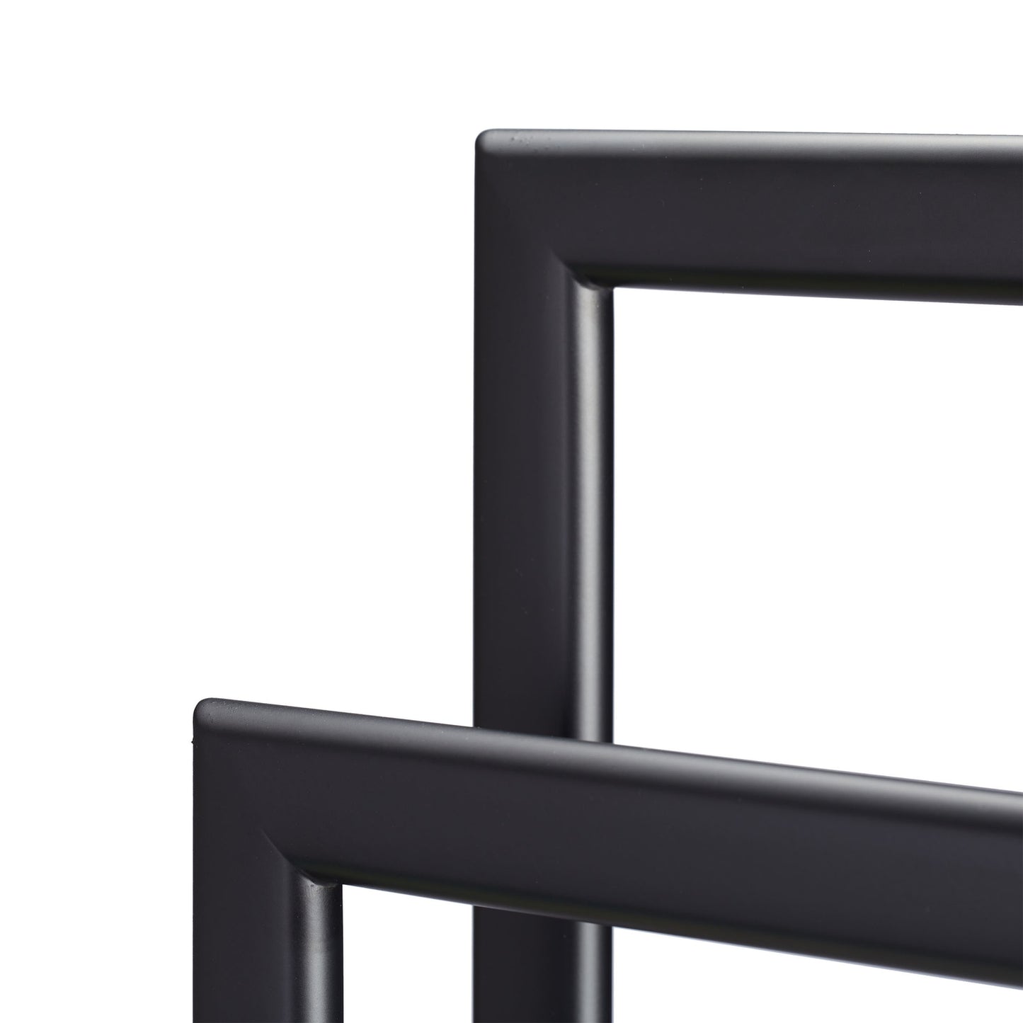 Black Towel Rack with 2 Bars