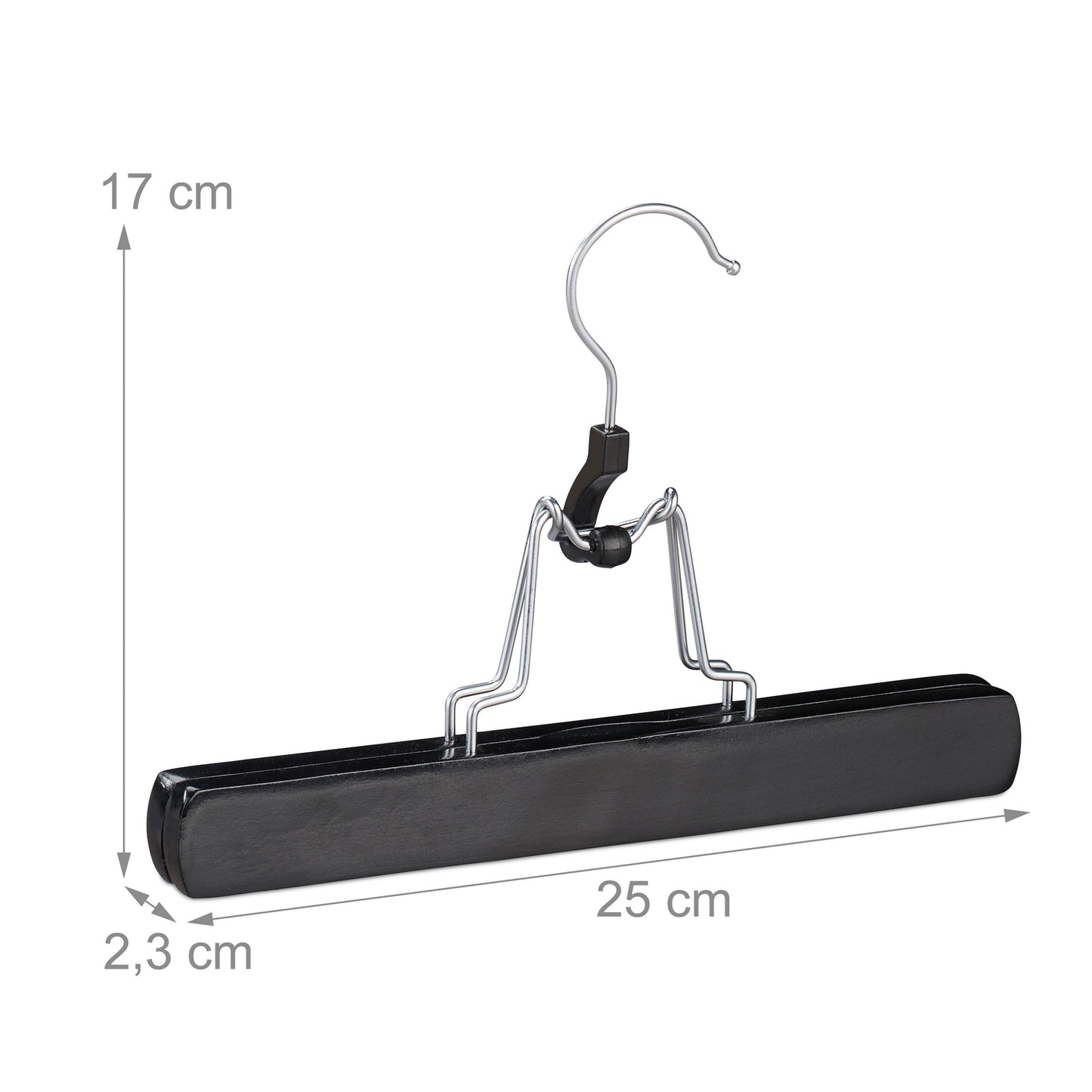 Black Trouser Hanger Pack of 12