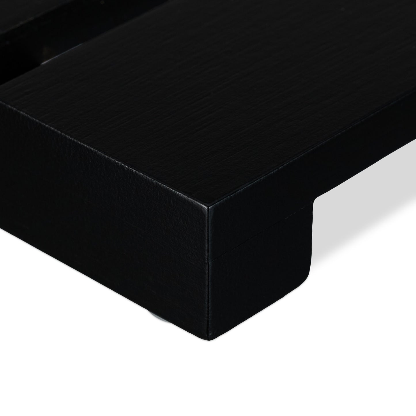 Black bamboo bath mat