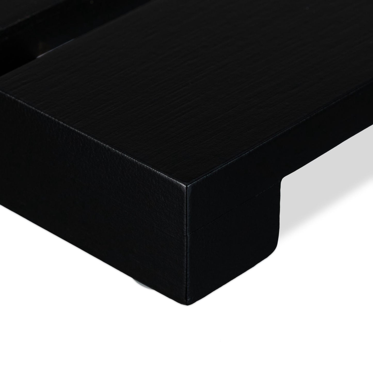 Black bamboo bath mat