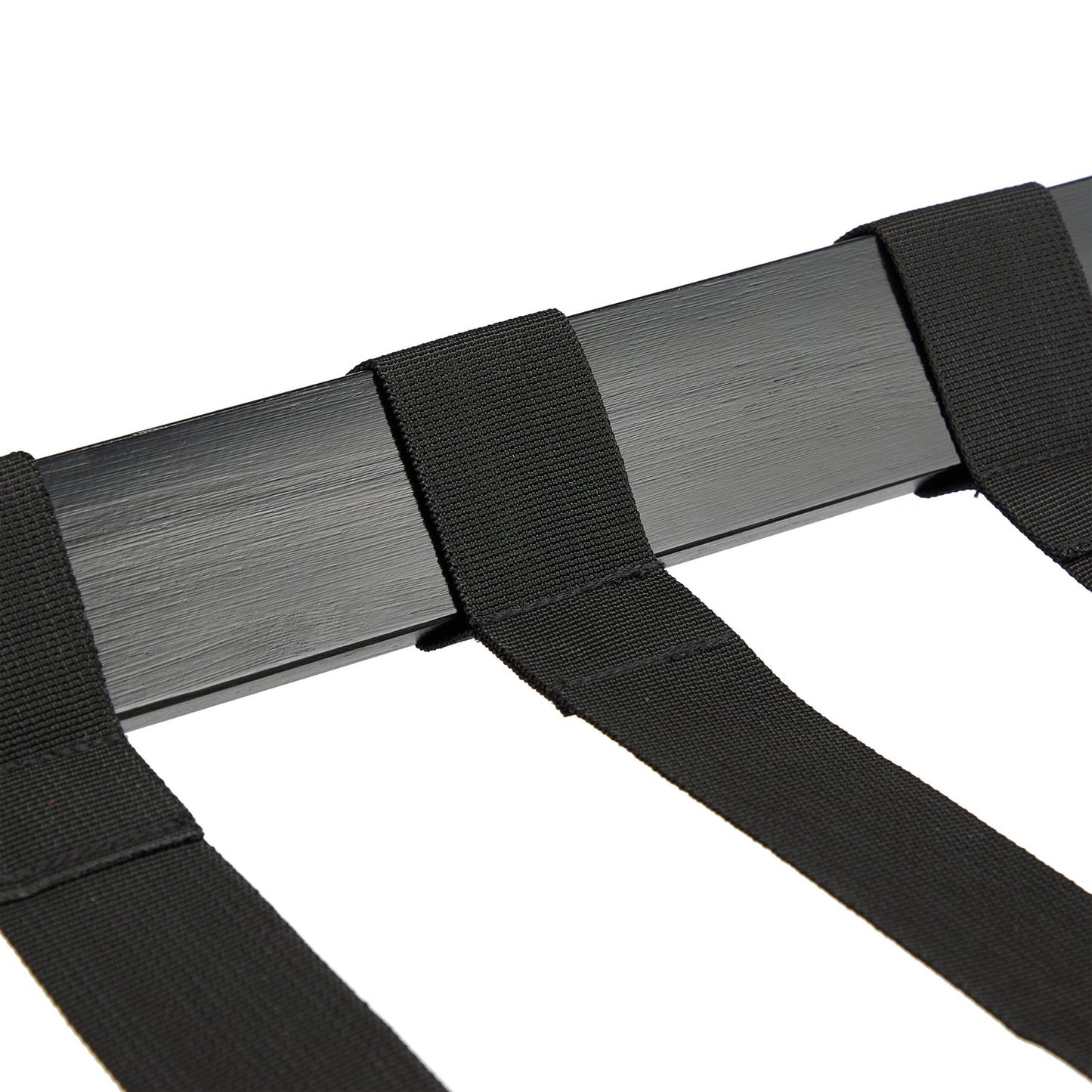 Black bamboo suitcase rack