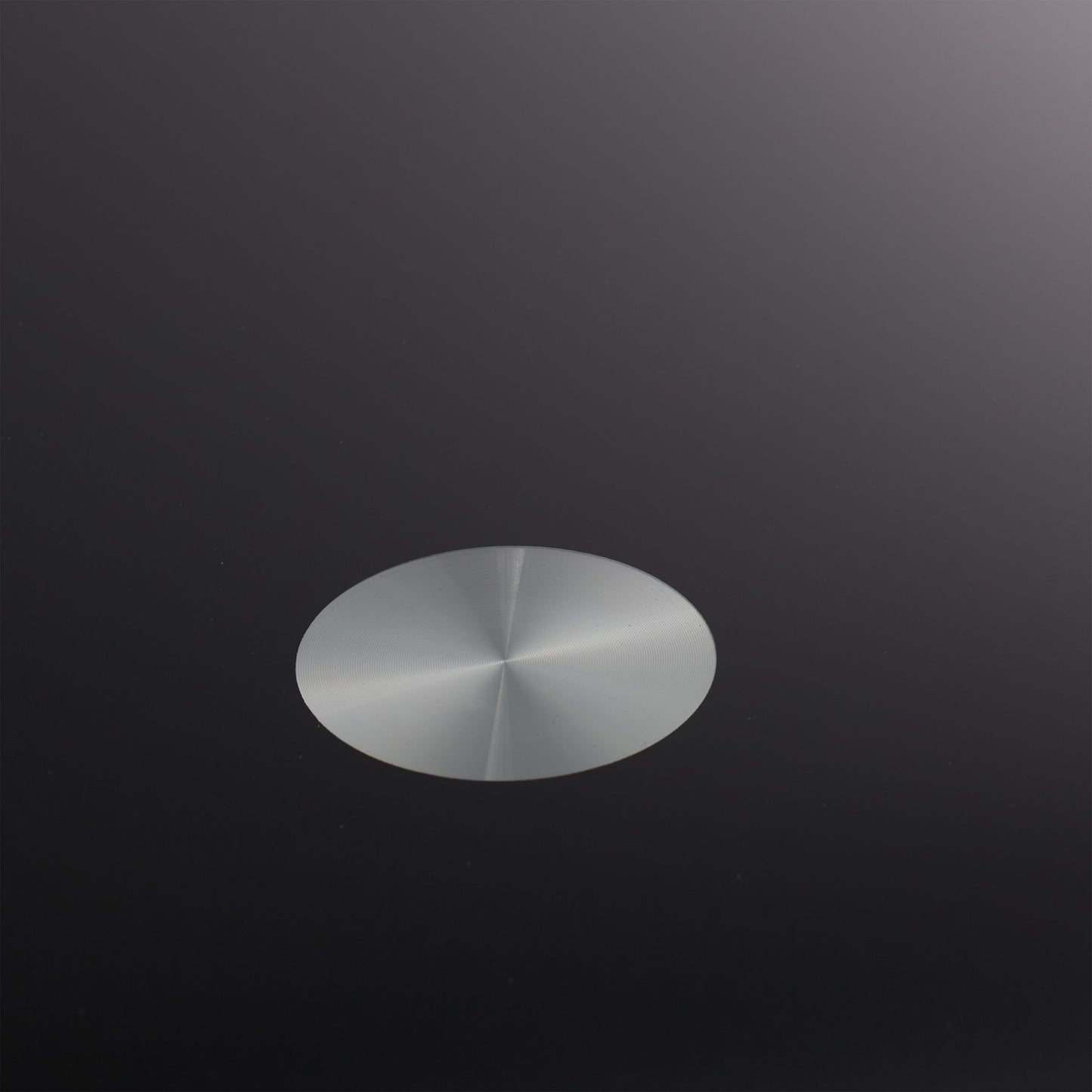 Black glass side table