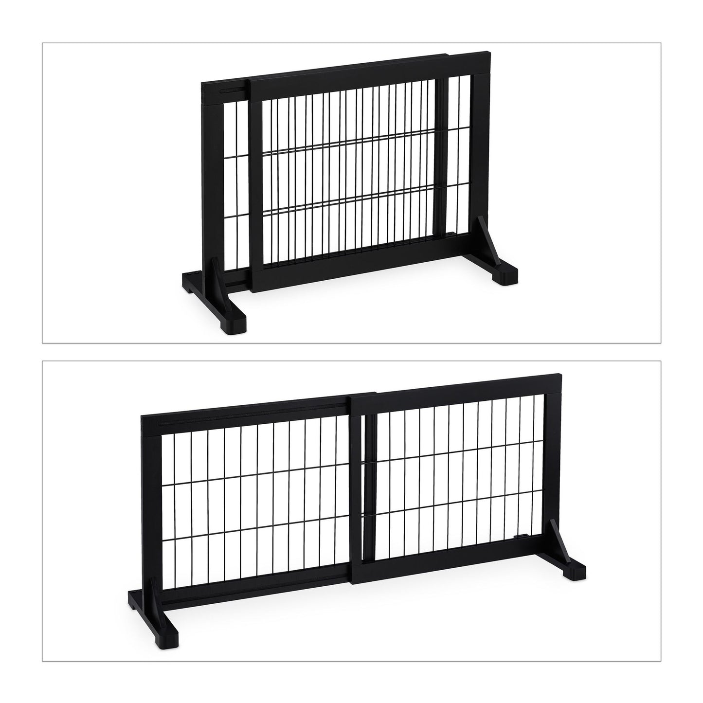Black retractable security gate