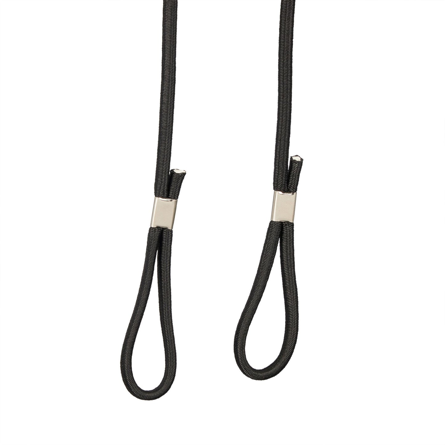 Black rubber rope in a set of 2