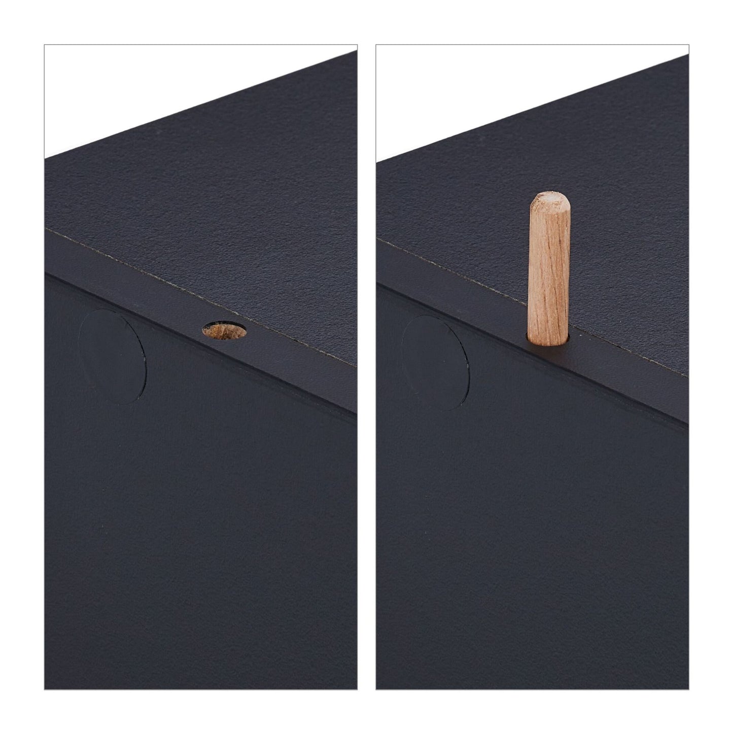 Black shoe shelf with 2 shelves