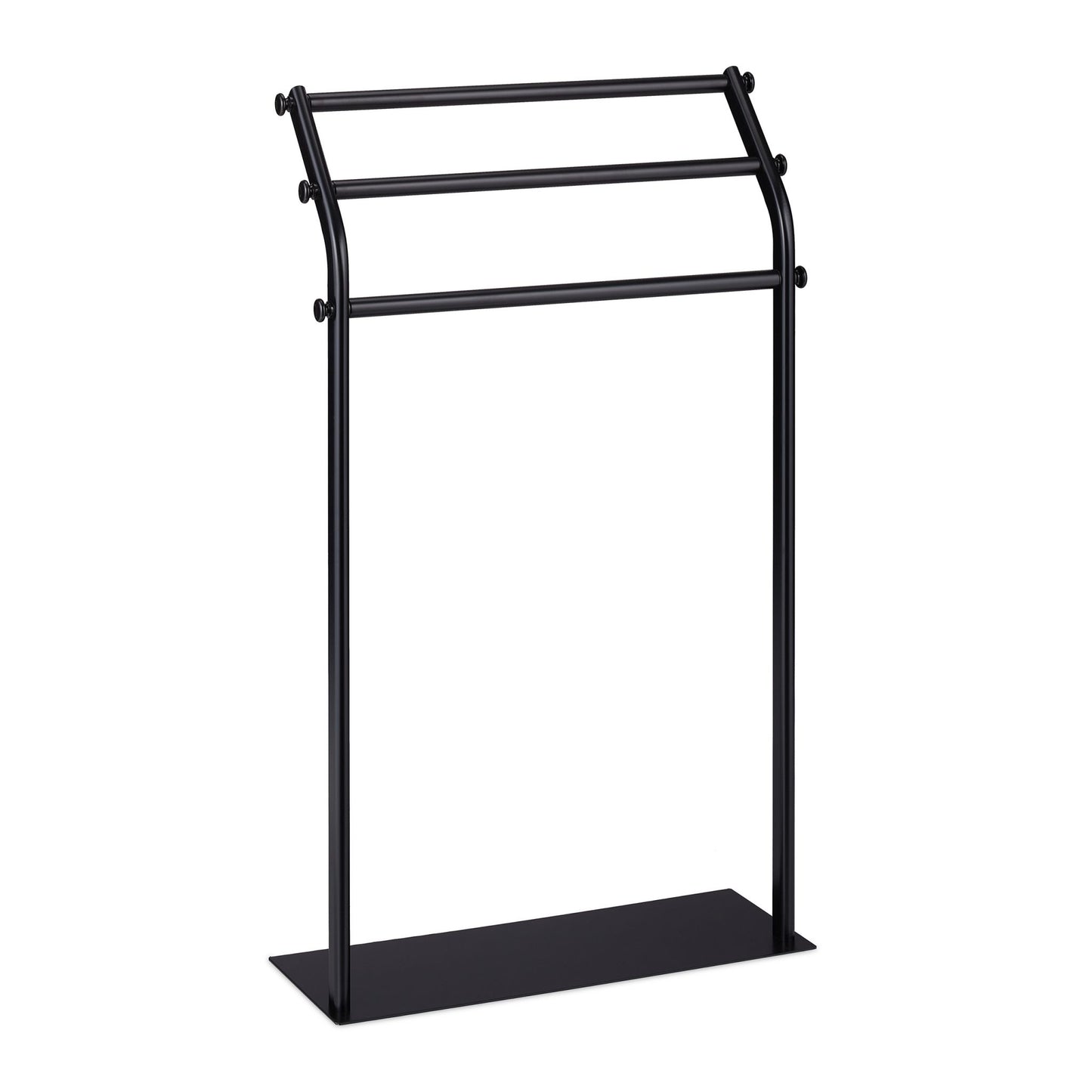 Black towel rack with 3 bars