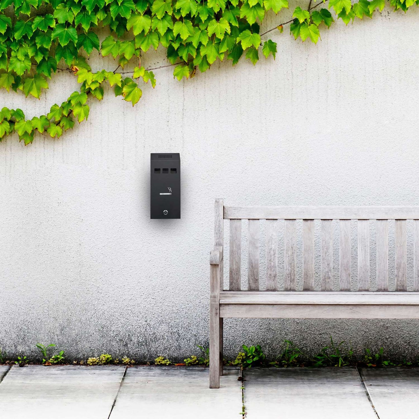Black wall ashtray