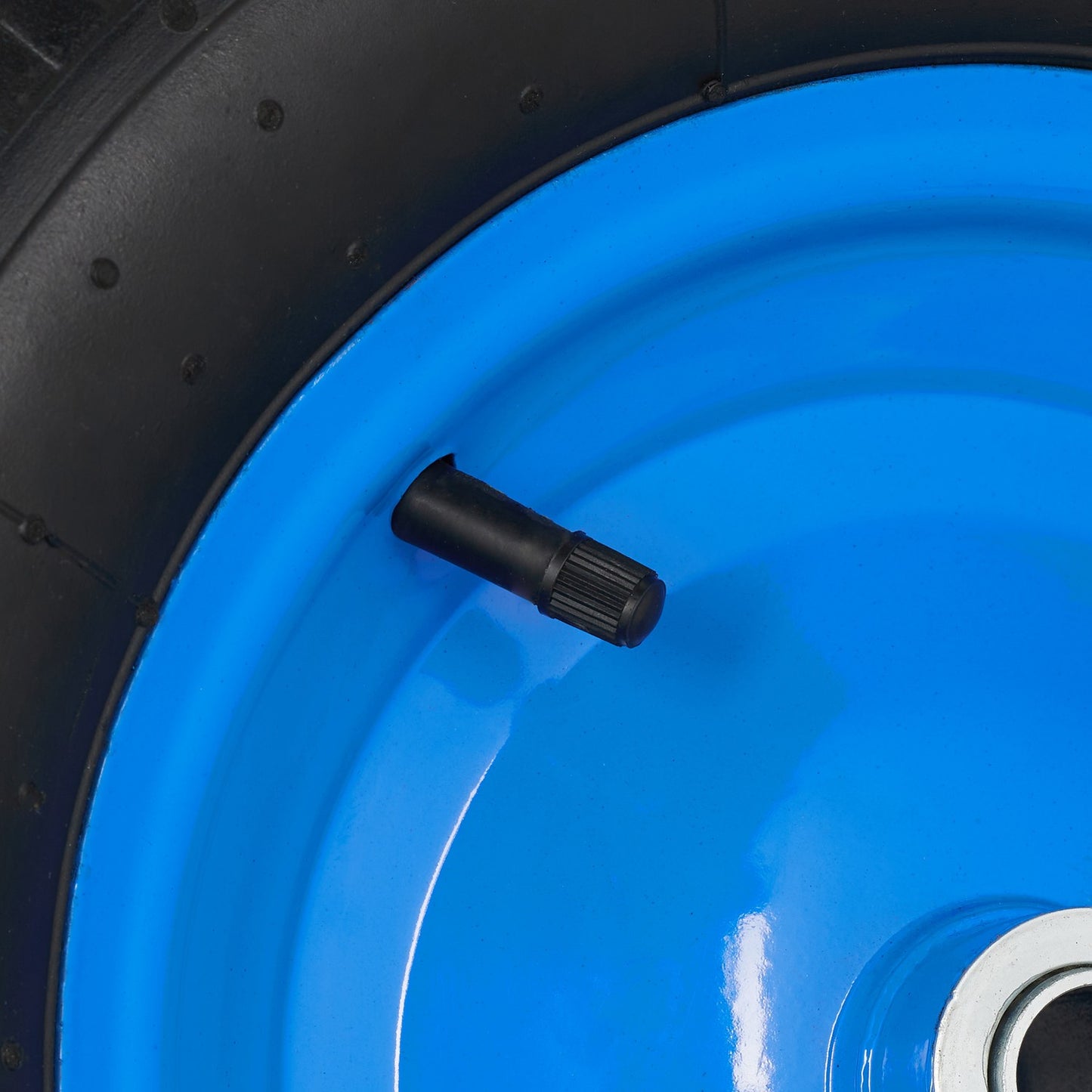 Blue Wheelbarrow Wheel with Axle