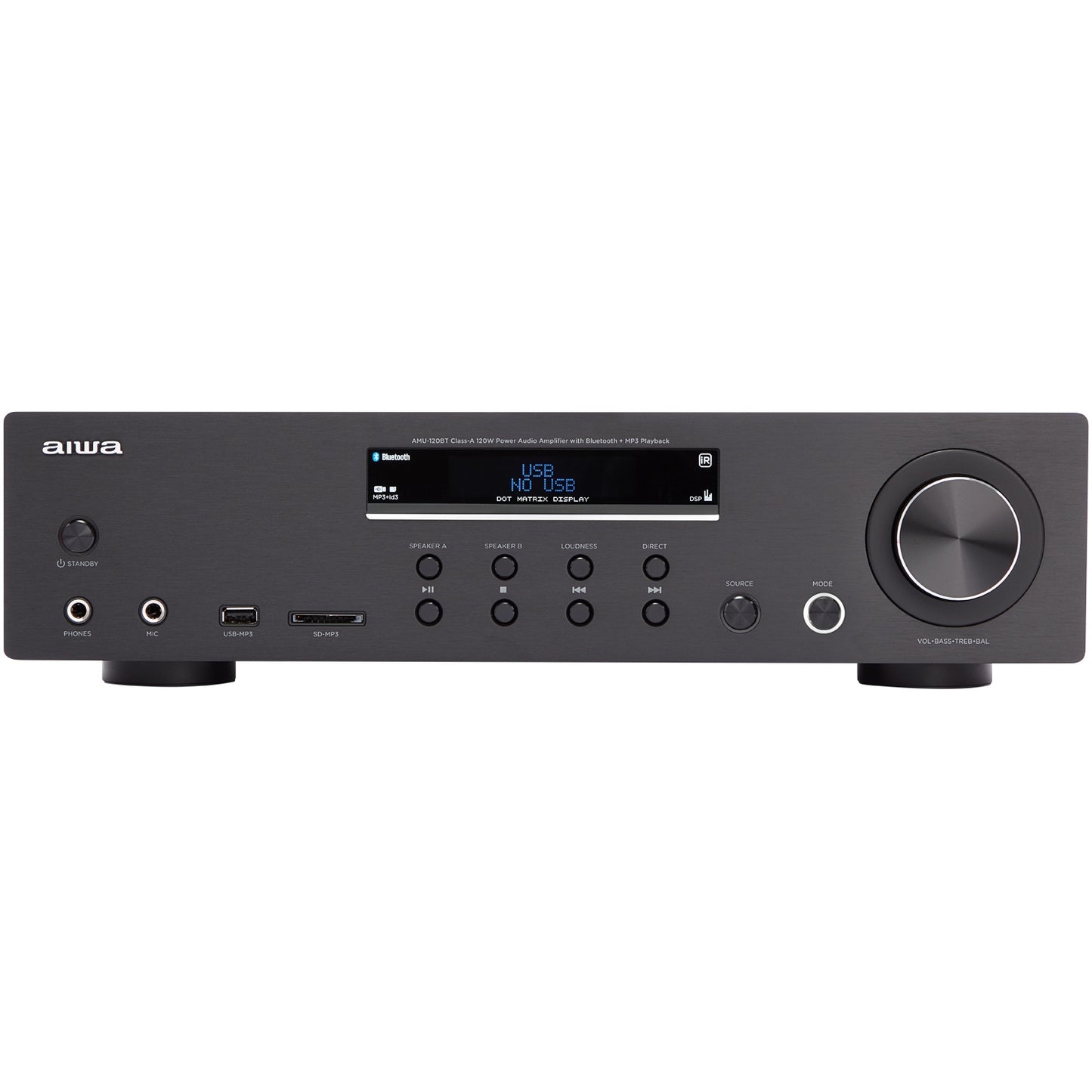 Bluetooth Amplifier, 2x60W RMS, Black