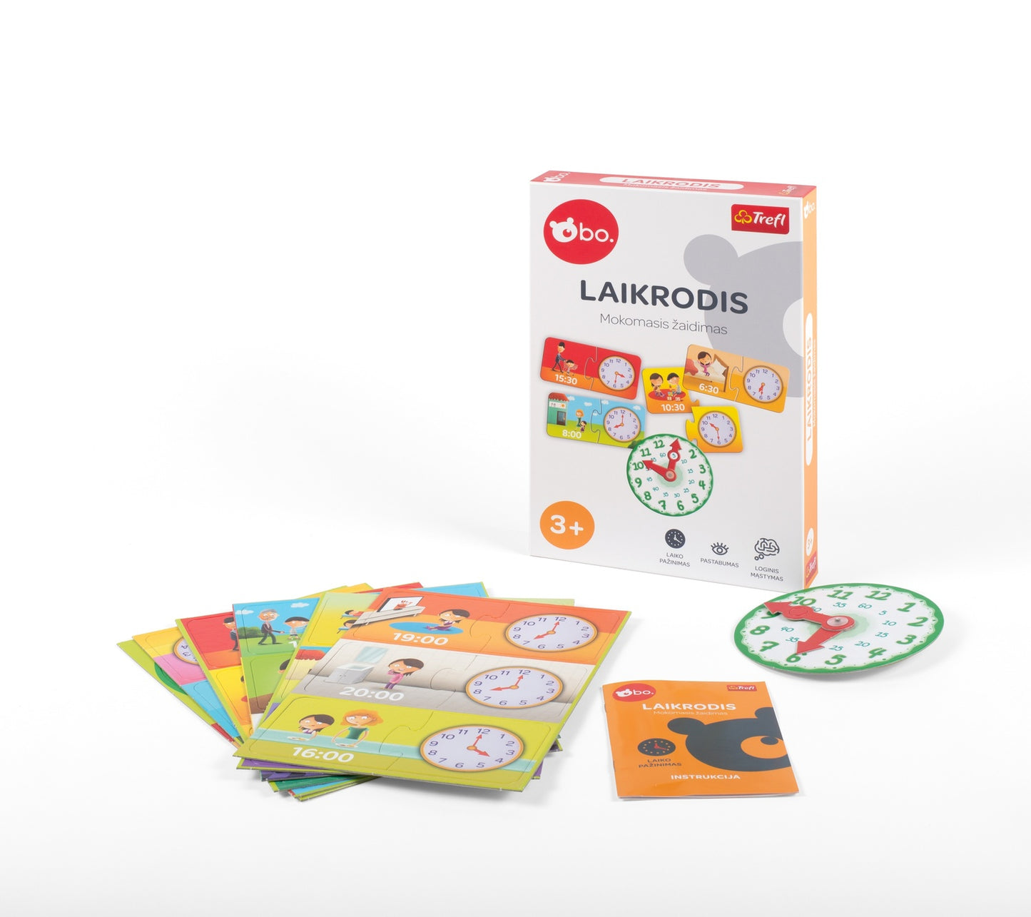 Bo. Educational Board Game "Clock" (In Lithuanian Lang.)