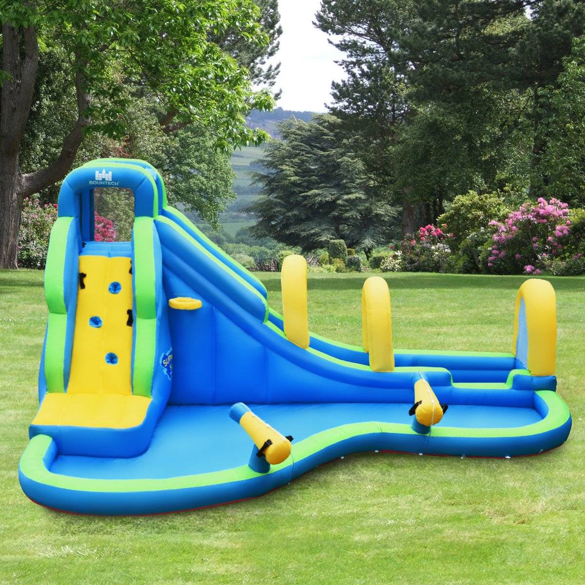 Bouncy Castle Inflatable Water Slide Play Pool Water Park with Slide 478x365x242cm