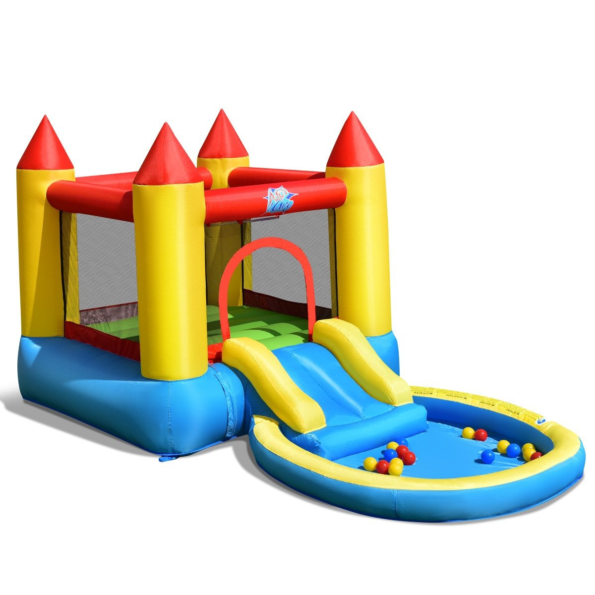 Bouncy castle inflatable jumping castle water park with slide 365 x 200 x 190 cm