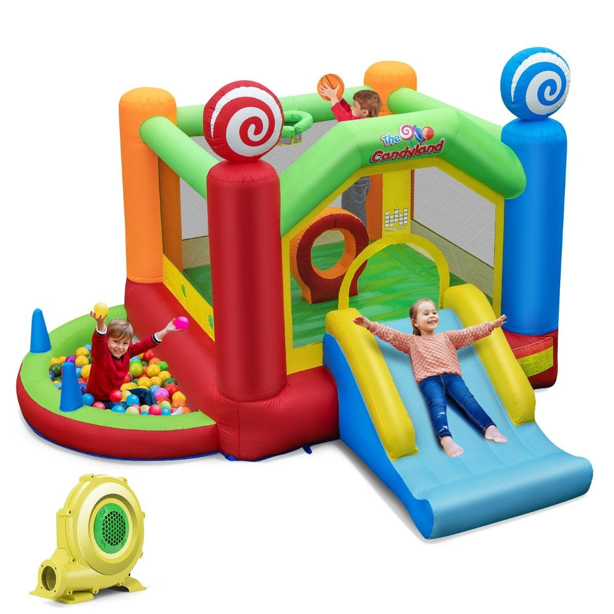 Bouncy castle with blower Candyland bouncy house colorful