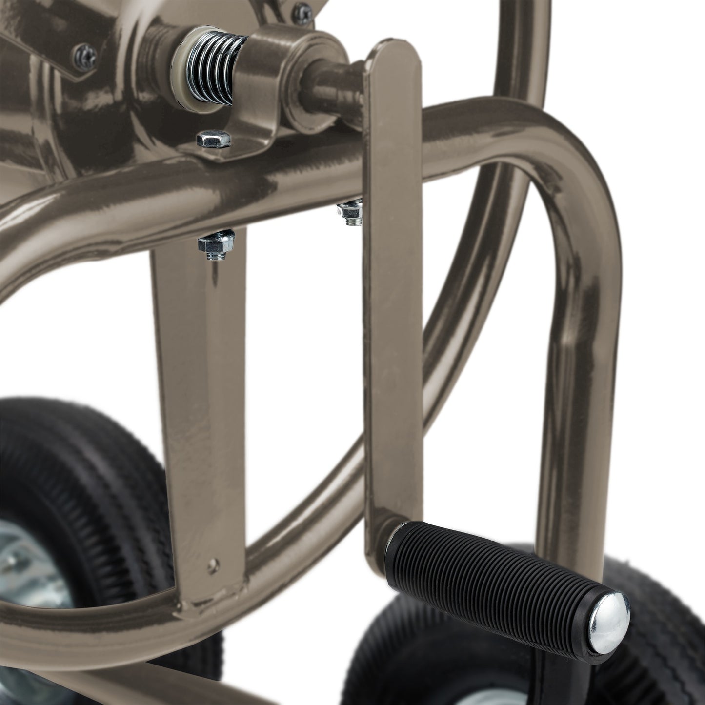 Brown 4 Wheel Hose Trolley
