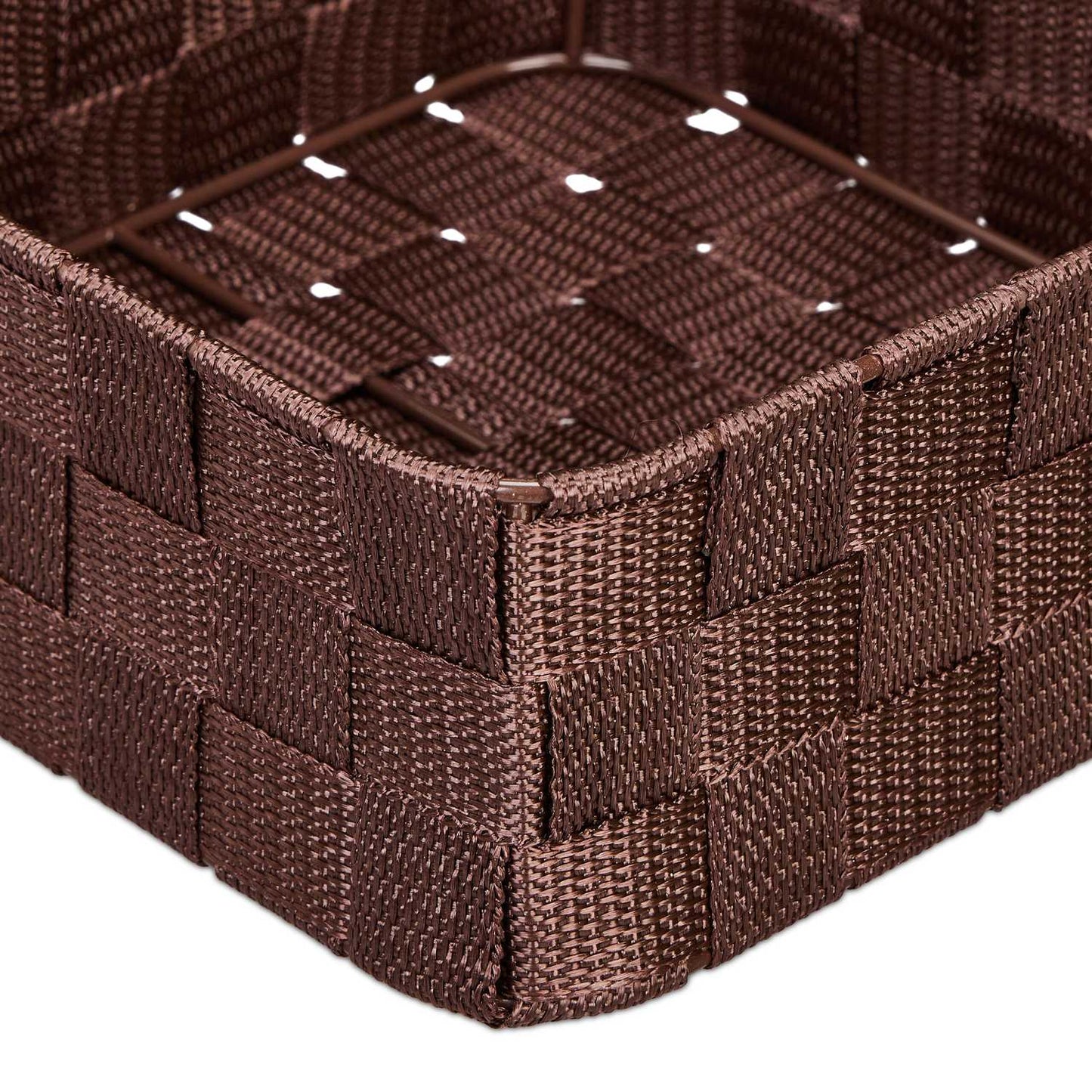 Brown storage basket set of 3